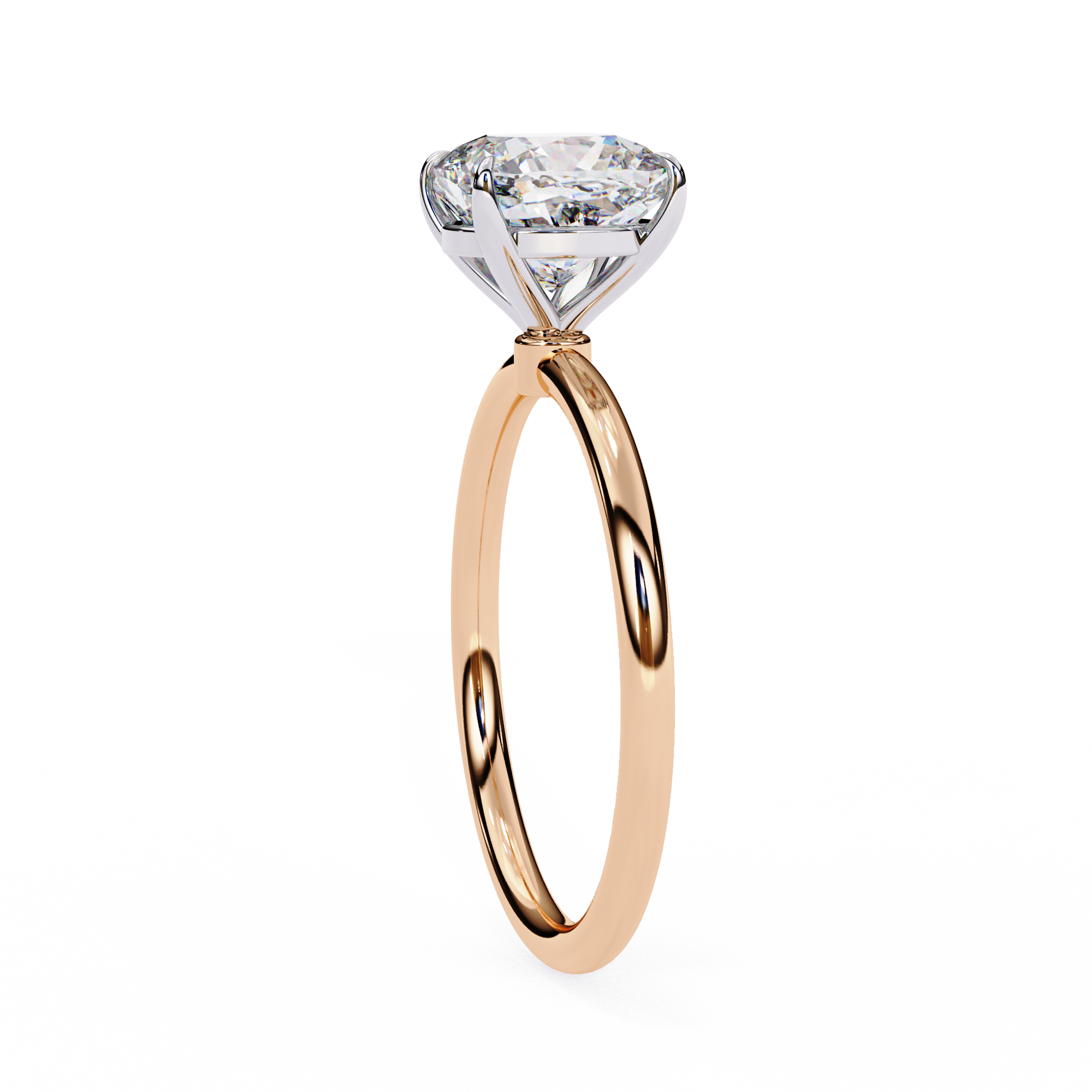 Solitairekart 2.65ct Cushion Cut Natural Diamond Ring - H Color, VS1 Clarity